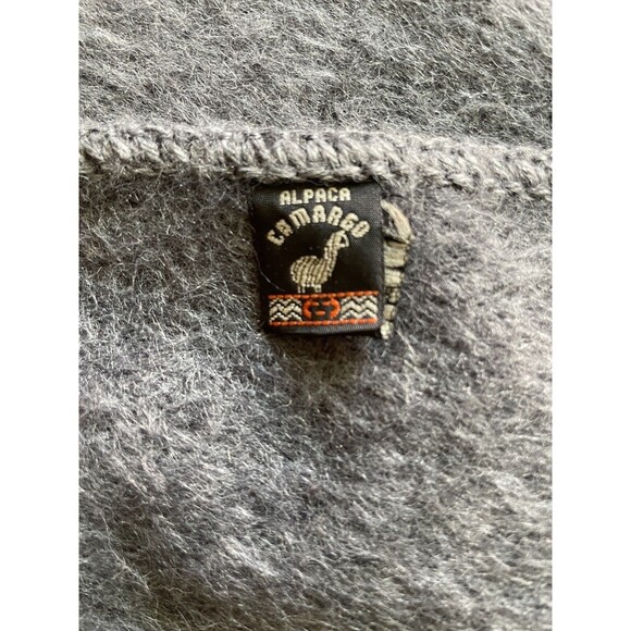 Alpaca Camargo Gray Wool Soft rectangular Scarf Womens or Mens - Picture 5 of 5